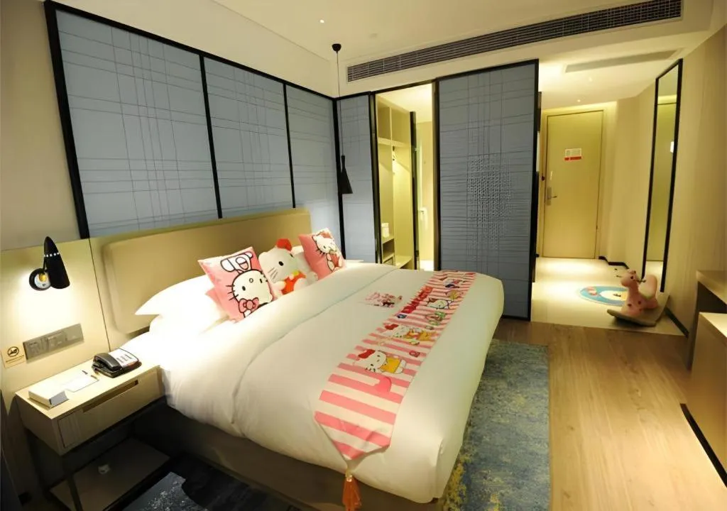Bed in Echarm Hotel Nanning Chaoyang Square River View