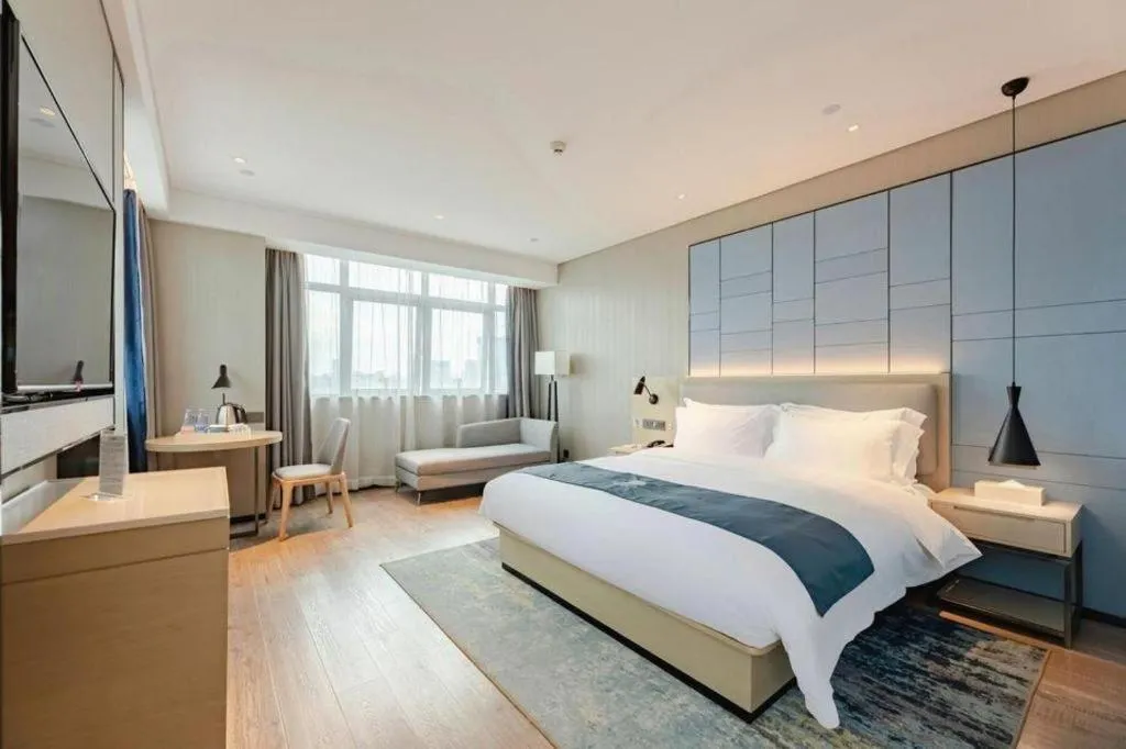 Bed in Echarm Hotel Wuhan Hankou Station Changgang Road Metro Station