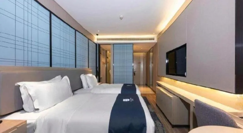 Bed in Echarm Hotel Wuhan Hankou Station Changgang Road Metro Station