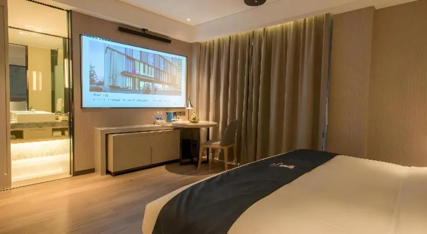 Bed in Echarm Hotel Wuhan Hankou Station Changgang Road Metro Station