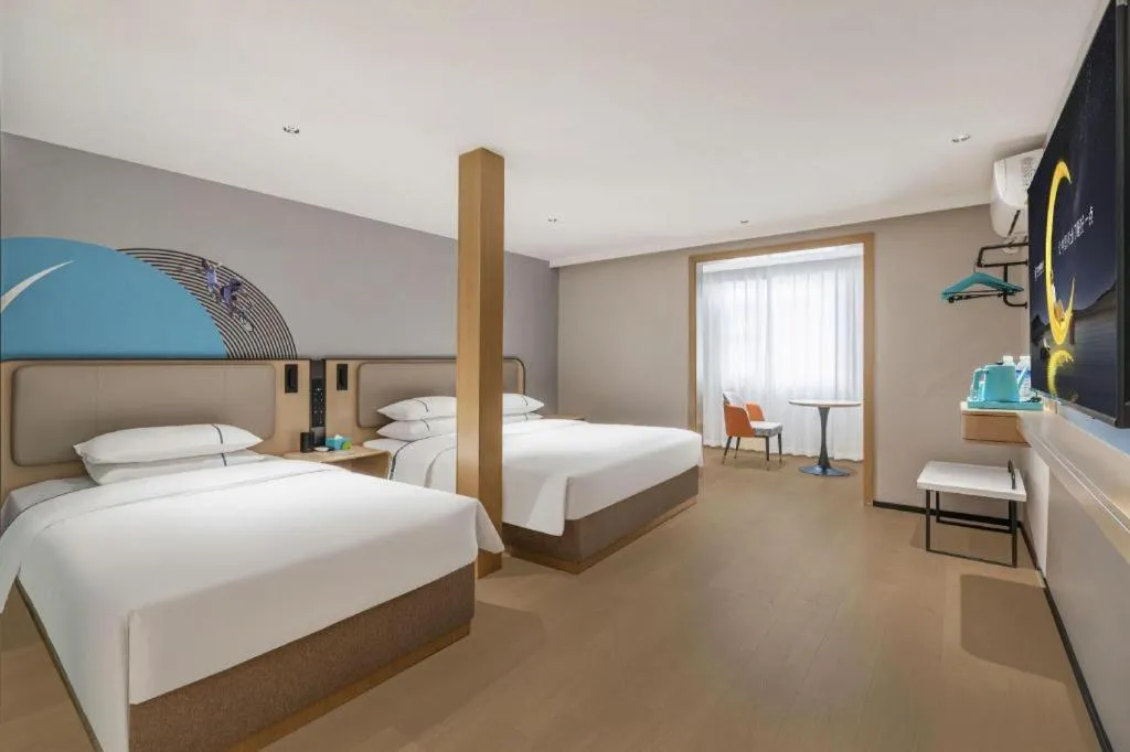 Bed in City Comfort Inn Wuhan Jianghan Road Liuduqiao Metro Station