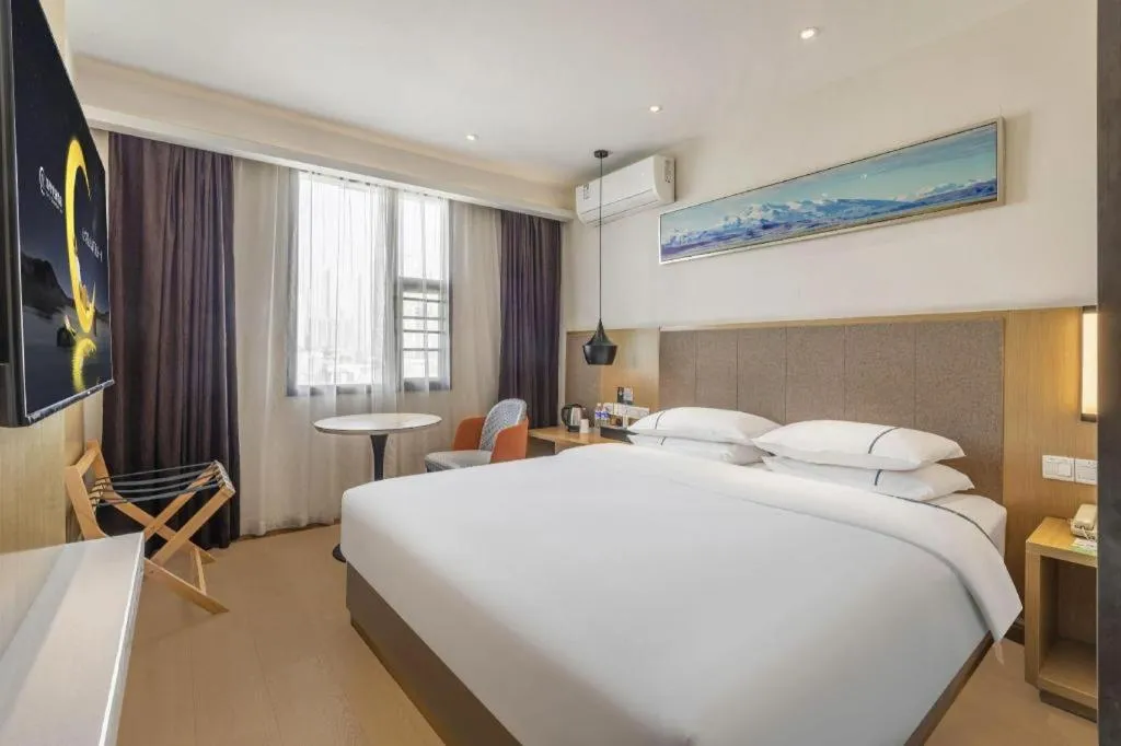 Bed in City Comfort Inn Wuhan Jianghan Road Liuduqiao Metro Station