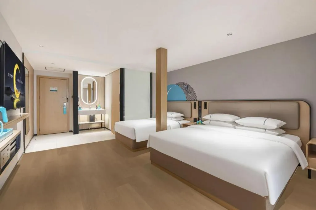 Bed in City Comfort Inn Wuhan Jianghan Road Liuduqiao Metro Station