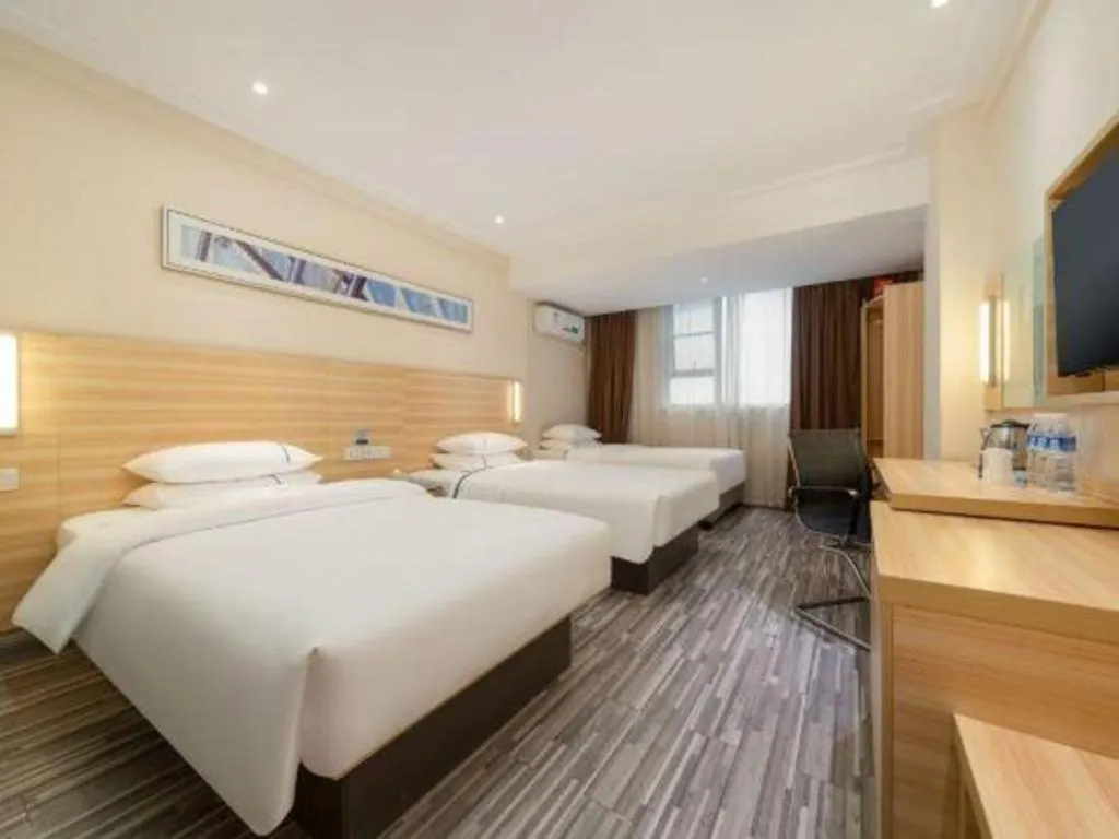Bed in City Comfort Inn Hankou Railway Station Tangjiadun Wanda Plaza
