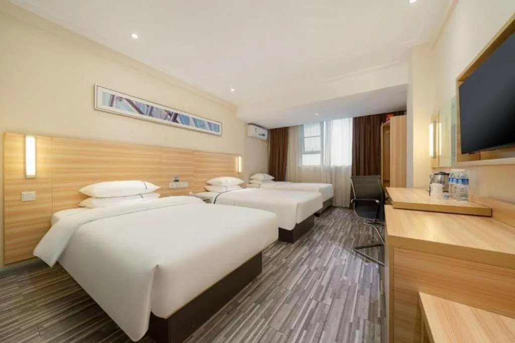 Bed in City Comfort Inn Hankou Railway Station Tangjiadun Wanda Plaza