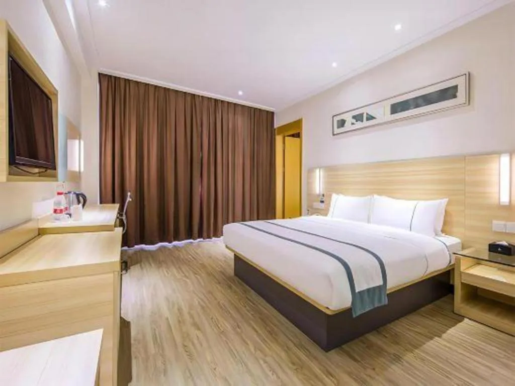 Bed in City Comfort Inn Hankou Railway Station Tangjiadun Wanda Plaza