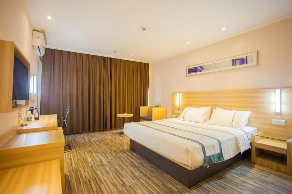 Bed in City Comfort Inn Hankou Railway Station Tangjiadun Wanda Plaza