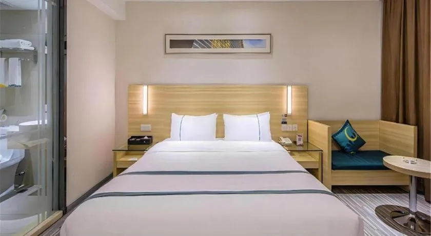Bed in City Comfort Inn Hankou Railway Station Tangjiadun Wanda Plaza
