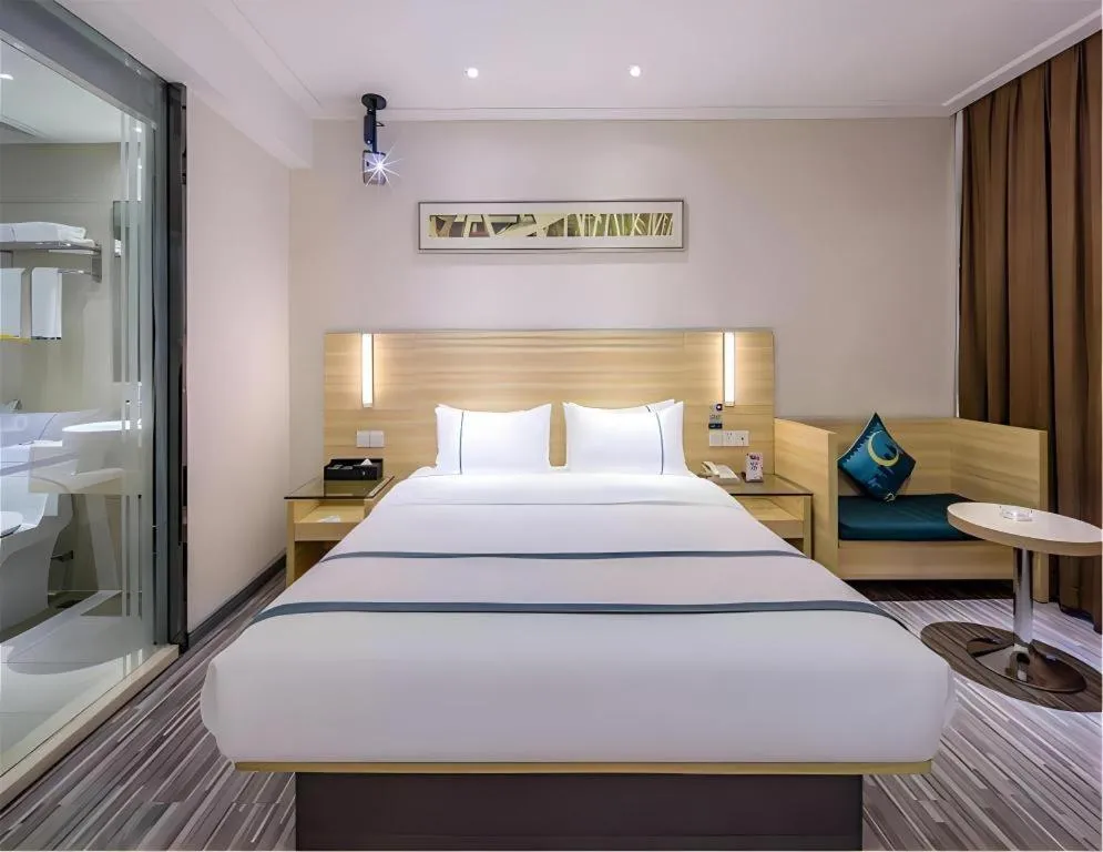 Bed in City Comfort Inn Hankou Railway Station Tangjiadun Wanda Plaza
