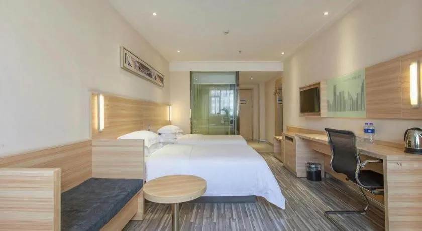 Bed in City Comfort Inn Hankou Railway Station Tangjiadun Wanda Plaza