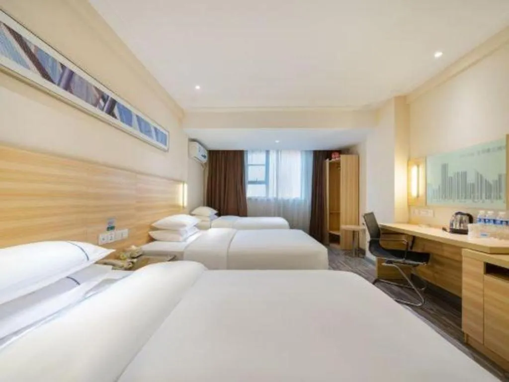 Bed in City Comfort Inn Hankou Railway Station Tangjiadun Wanda Plaza