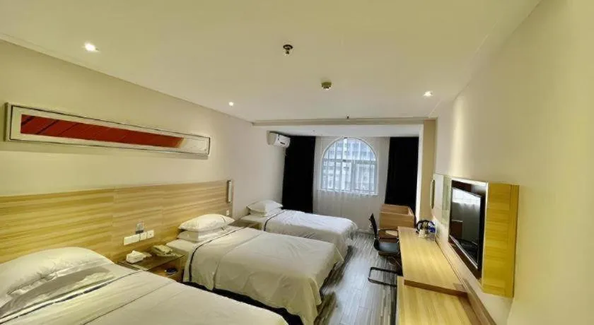 Bed in City Comfort Inn Hankou Railway Station Tangjiadun Wanda Plaza