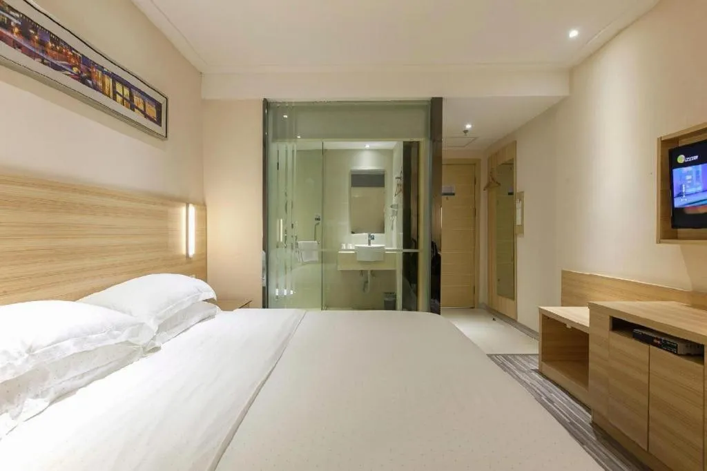 Bed in City Comfort Inn Hankou Railway Station Tangjiadun Wanda Plaza
