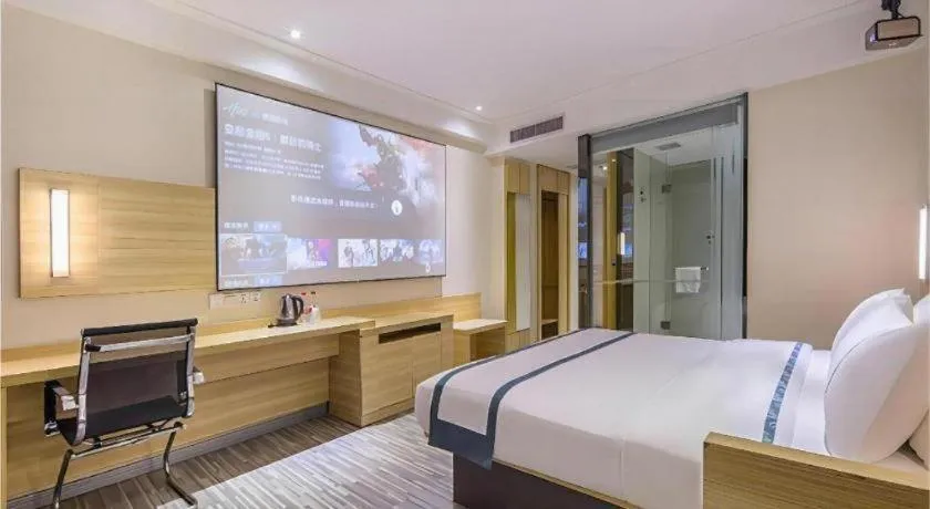 Bed in City Comfort Inn Hankou Railway Station Tangjiadun Wanda Plaza