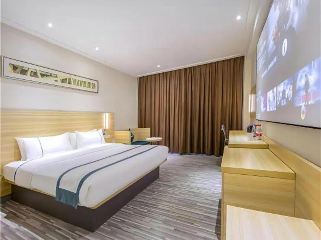 Bed in City Comfort Inn Hankou Railway Station Tangjiadun Wanda Plaza