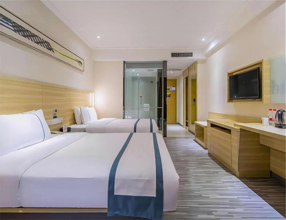 Bed in City Comfort Inn Hankou Railway Station Tangjiadun Wanda Plaza