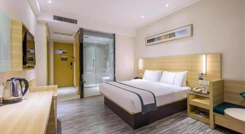 Bed in City Comfort Inn Hankou Railway Station Tangjiadun Wanda Plaza