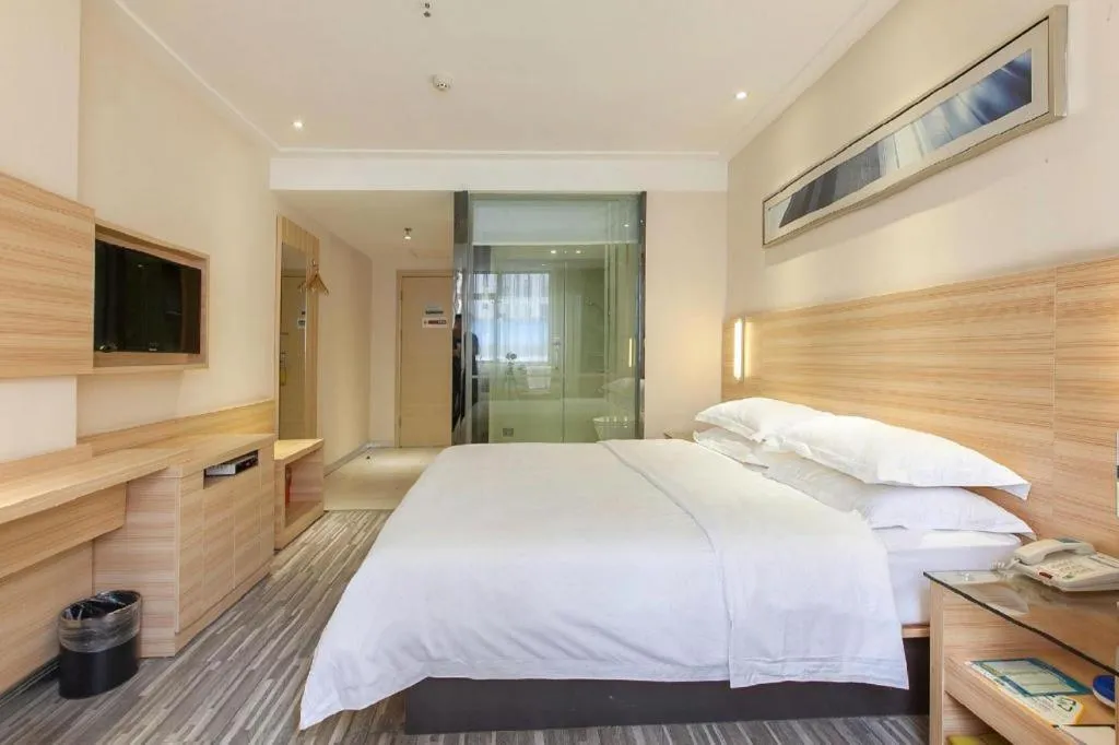 Bed in City Comfort Inn Hankou Railway Station Tangjiadun Wanda Plaza