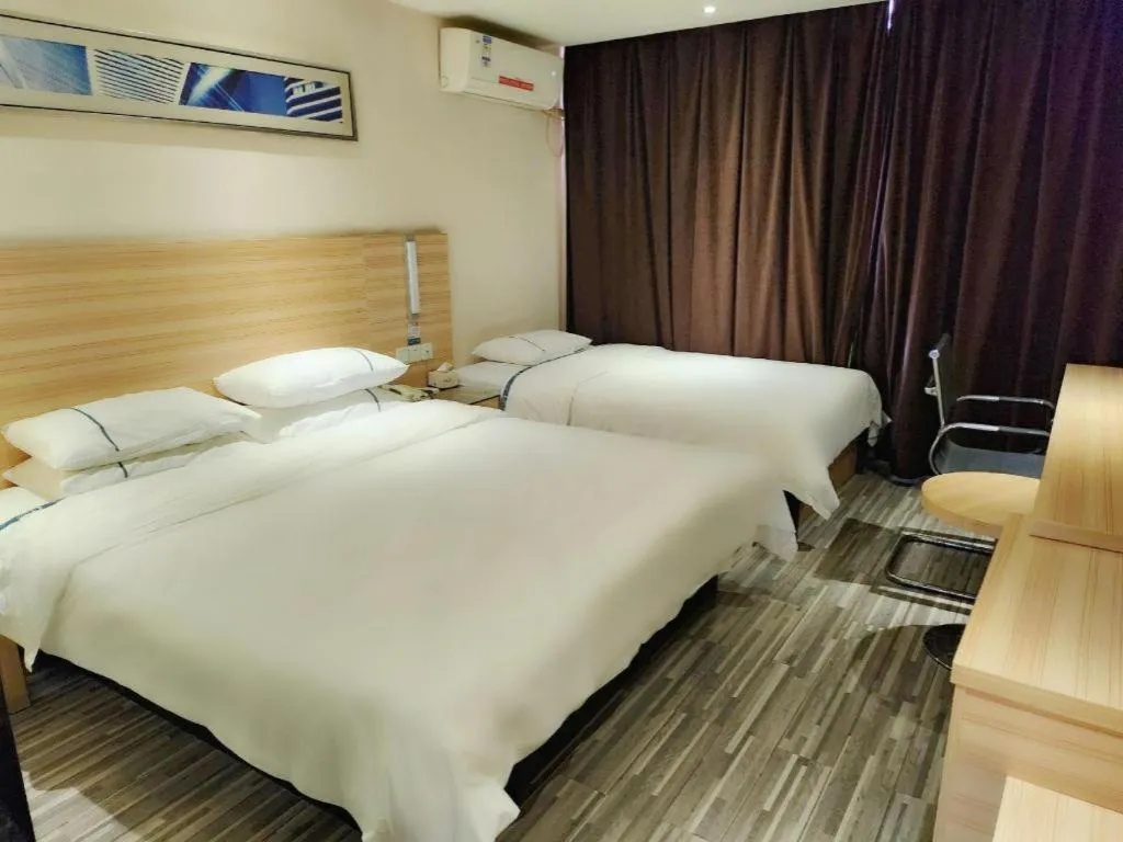 Bed in City Comfort Inn Hankou Railway Station Tangjiadun Wanda Plaza