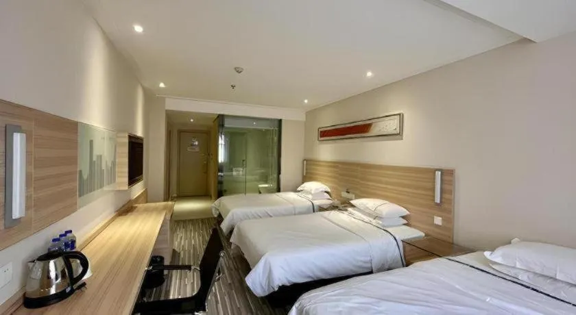 Bed in City Comfort Inn Hankou Railway Station Tangjiadun Wanda Plaza