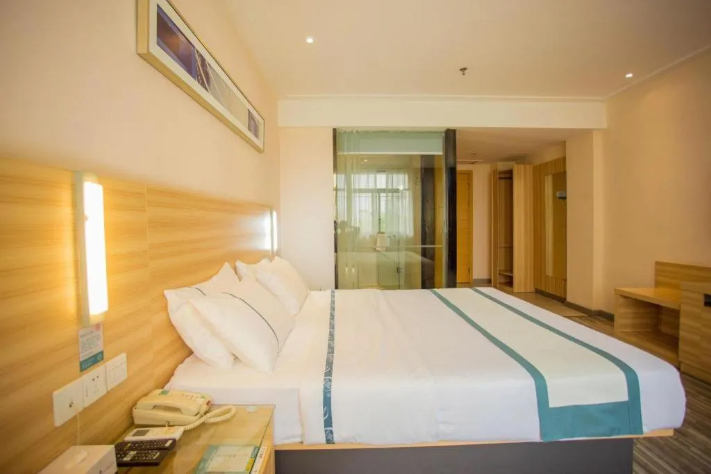 Bed in City Comfort Inn Hankou Railway Station Tangjiadun Wanda Plaza