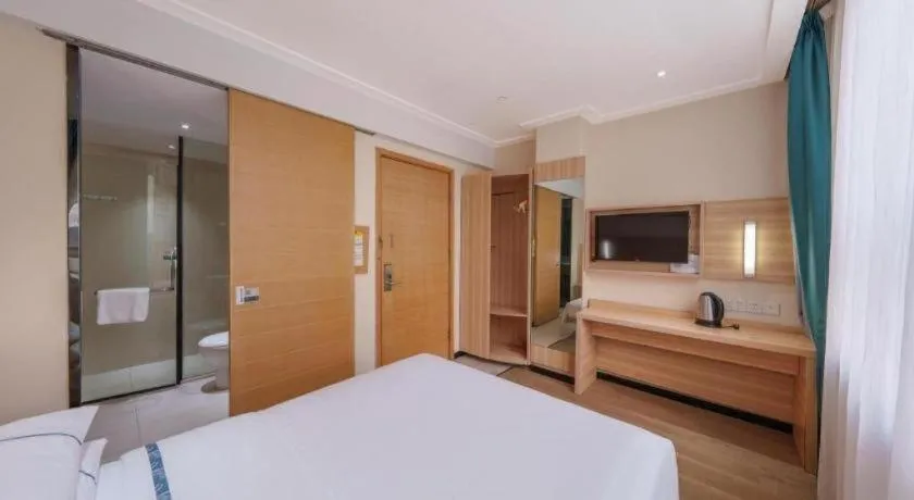Bed in City Comfort Inn Wuhan Dream Times Jiedaokou
