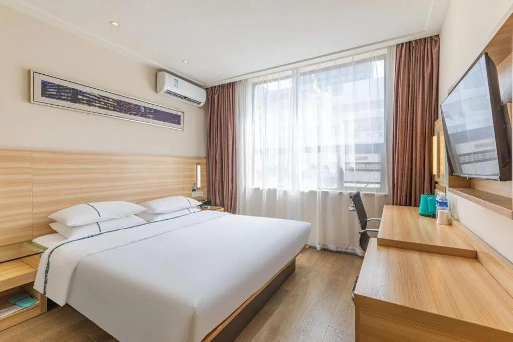 Bed in City Comfort Inn Wuhan Dream Times Jiedaokou
