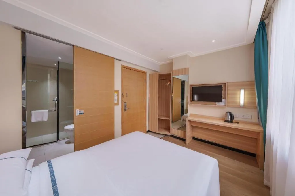 Bed in City Comfort Inn Wuhan Dream Times Jiedaokou