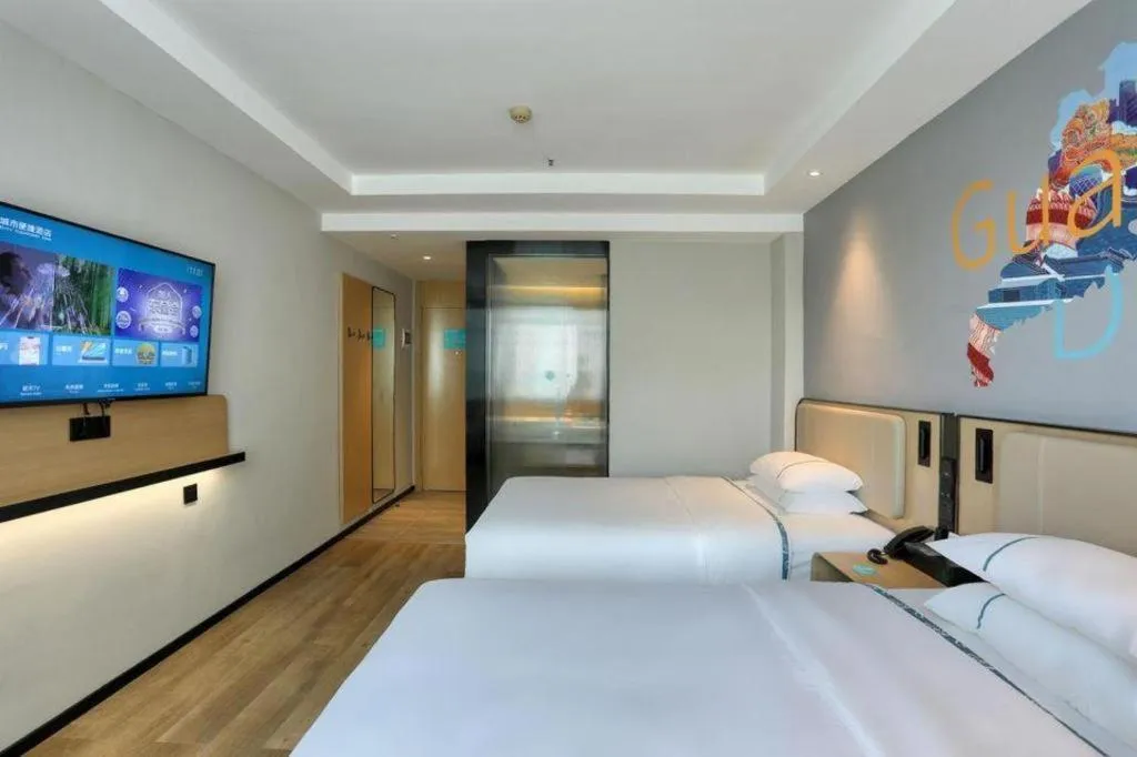 Bed in City Comfort Inn Guangzhou Tower Kecun Metro Station Dunhe