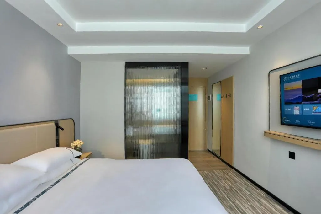 Bed in City Comfort Inn Guangzhou Tower Kecun Metro Station Dunhe