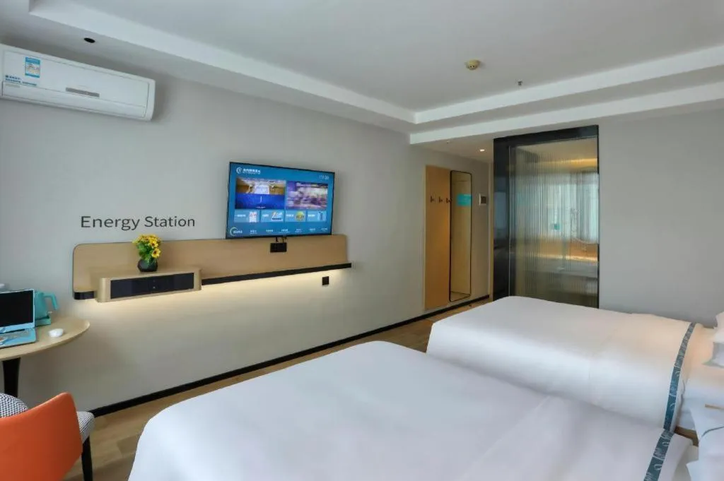 Bed in City Comfort Inn Guangzhou Tower Kecun Metro Station Dunhe