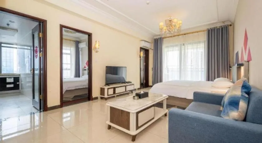 Bed in Borrman Hotel Guilin High-speed Railway North Station Evergrande Plaza