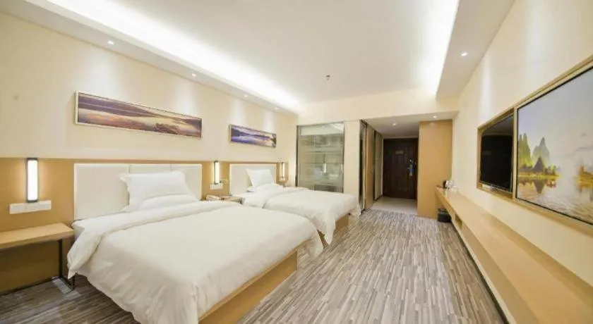 Bed in Borrman Hotel Guilin High-speed Railway North Station Evergrande Plaza