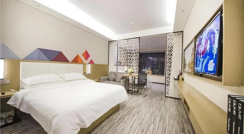 Bed in Borrman Hotel Guilin High-speed Railway North Station Evergrande Plaza