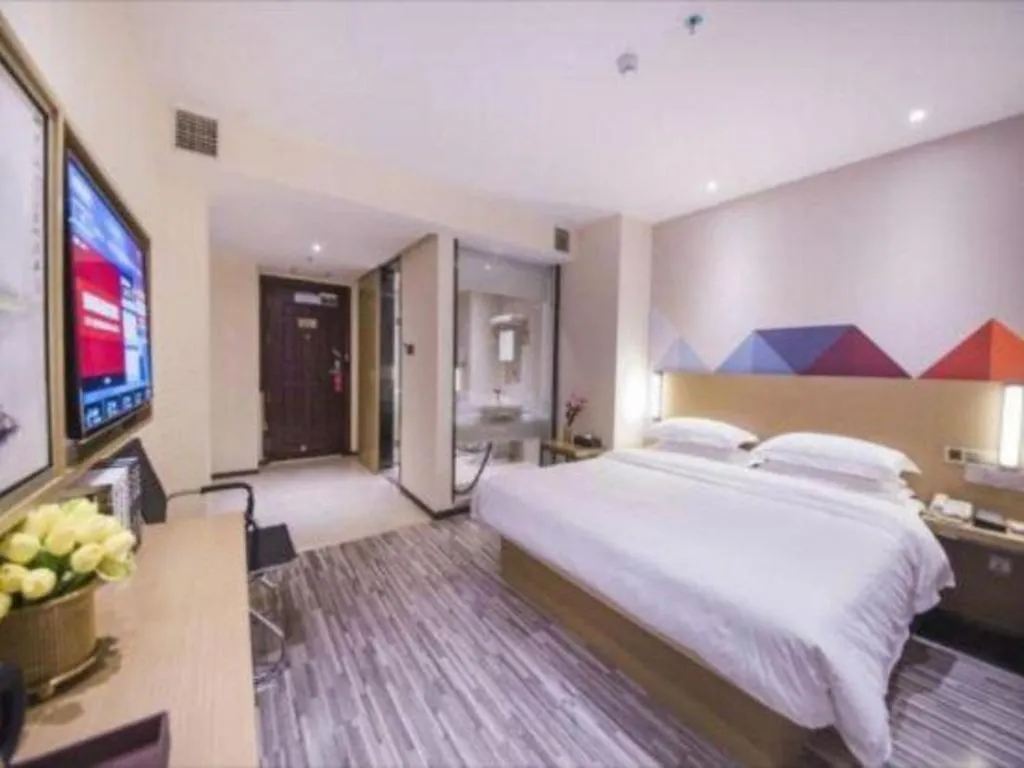 Bed in Borrman Hotel Guilin High-speed Railway North Station Evergrande Plaza