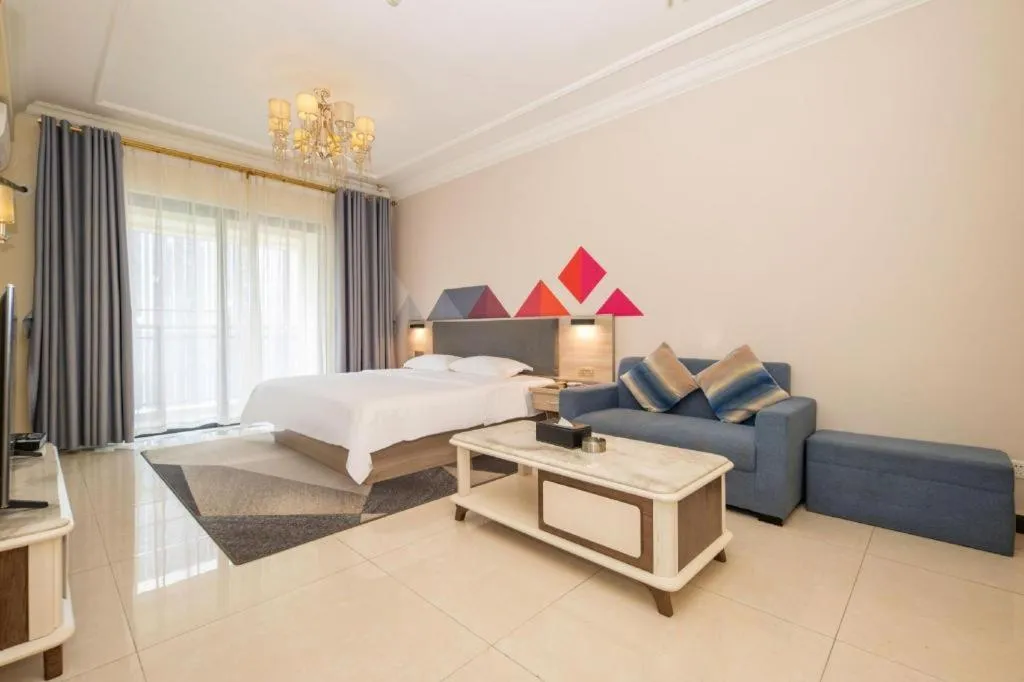 Bed in Borrman Hotel Guilin High-speed Railway North Station Evergrande Plaza