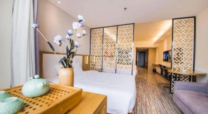 Bed in Borrman Hotel Guilin High-speed Railway North Station Evergrande Plaza