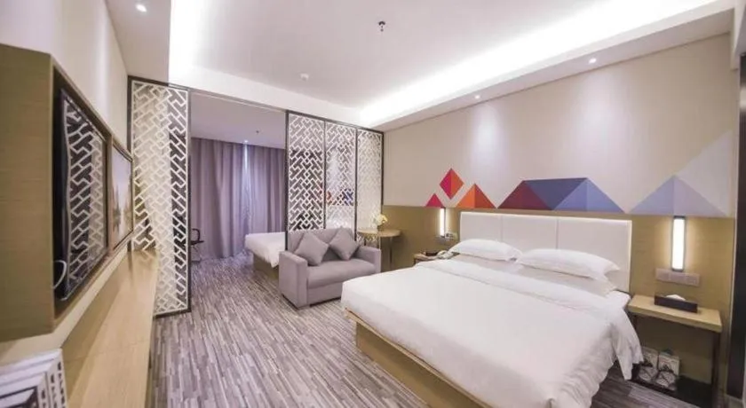 Bed in Borrman Hotel Guilin High-speed Railway North Station Evergrande Plaza