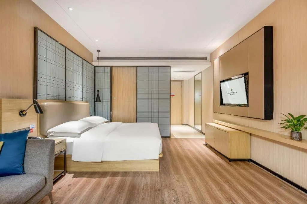 Bed in Echarm Hotel Yiyang Wanda Plaza