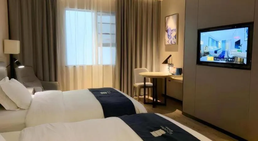 Bed in Echarm Hotel Yiyang Wanda Plaza