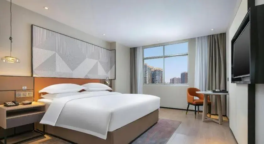 Bed in Borrman Hotel Qianjiang High-speed Railway Station Lobster City Bed in Borrman Hotel Qianjiang High-speed Railway Station Lobster City