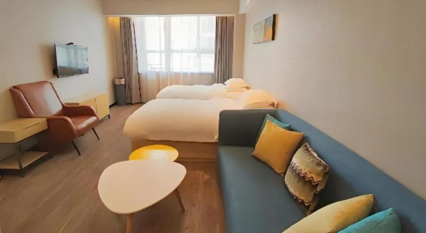 Bed in Echarm Hotel Xian Ming City Wall South Gate