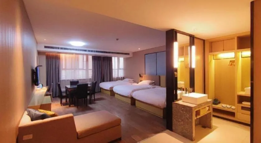 Bed in Echarm Hotel Xian Ming City Wall South Gate