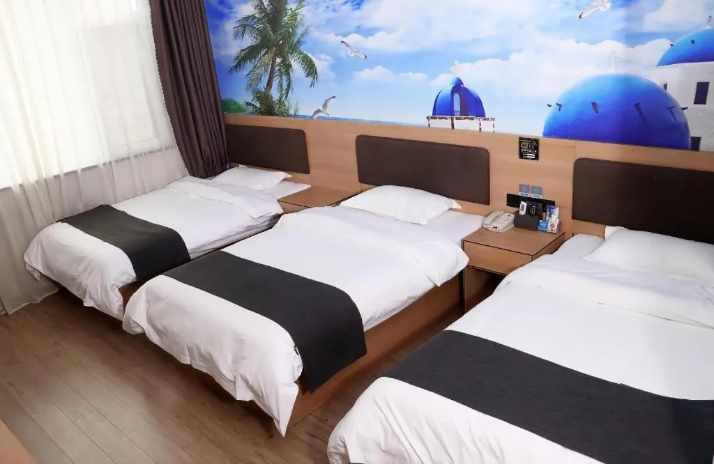 Bed in Thank Inn Plus Hotel Shandong Binzhou Zhanhua District Jinhai Six Road