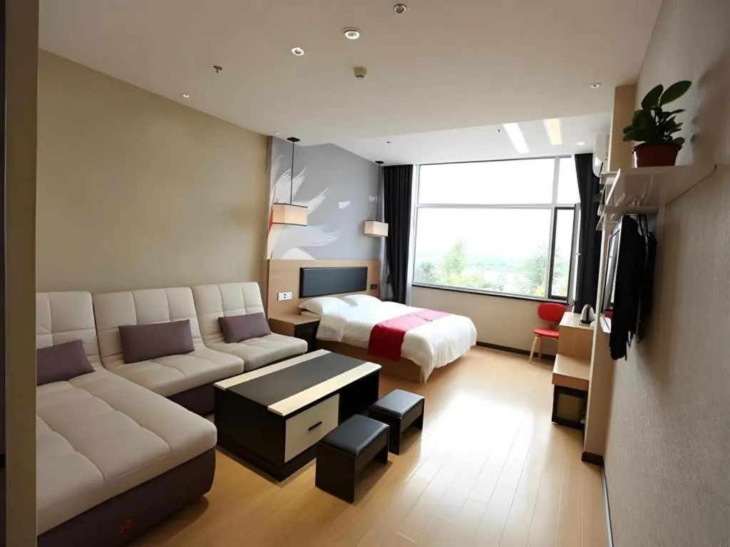 Bed in Thank Inn Plus Hotel Shandong Binzhou Zhanhua District Jinhai Six Road