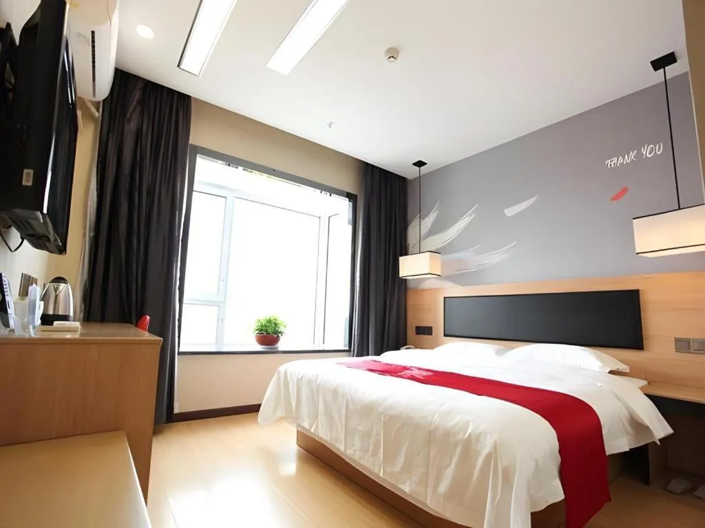 Bed in Thank Inn Plus Hotel Shandong Binzhou Zhanhua District Jinhai Six Road