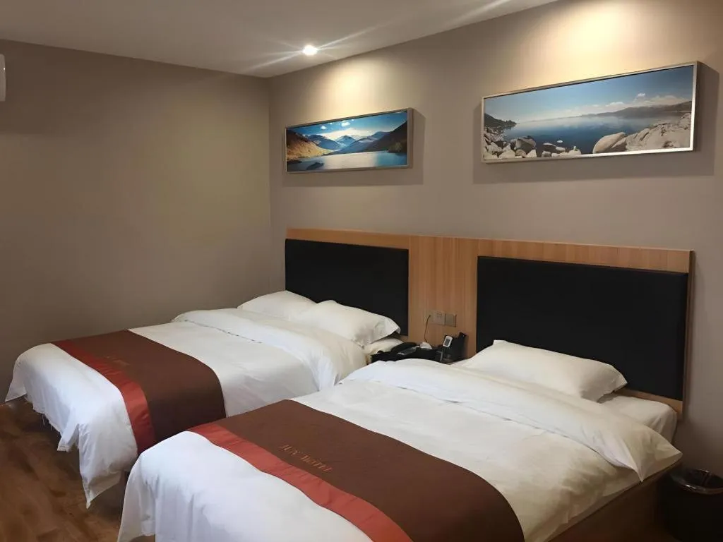 Bed in Thank Inn Plus Hotel Shandong Binzhou Zhanhua District Jinhai Six Road