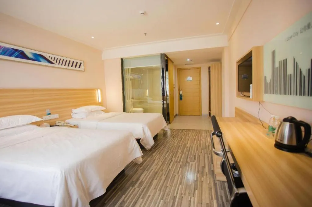 Bed in City Comfort Inn Wuhan Tianhe Airport Julong Avenue Metro Station