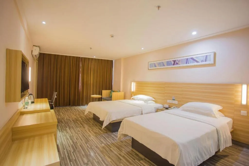 Bed in City Comfort Inn Wuhan Tianhe Airport Julong Avenue Metro Station