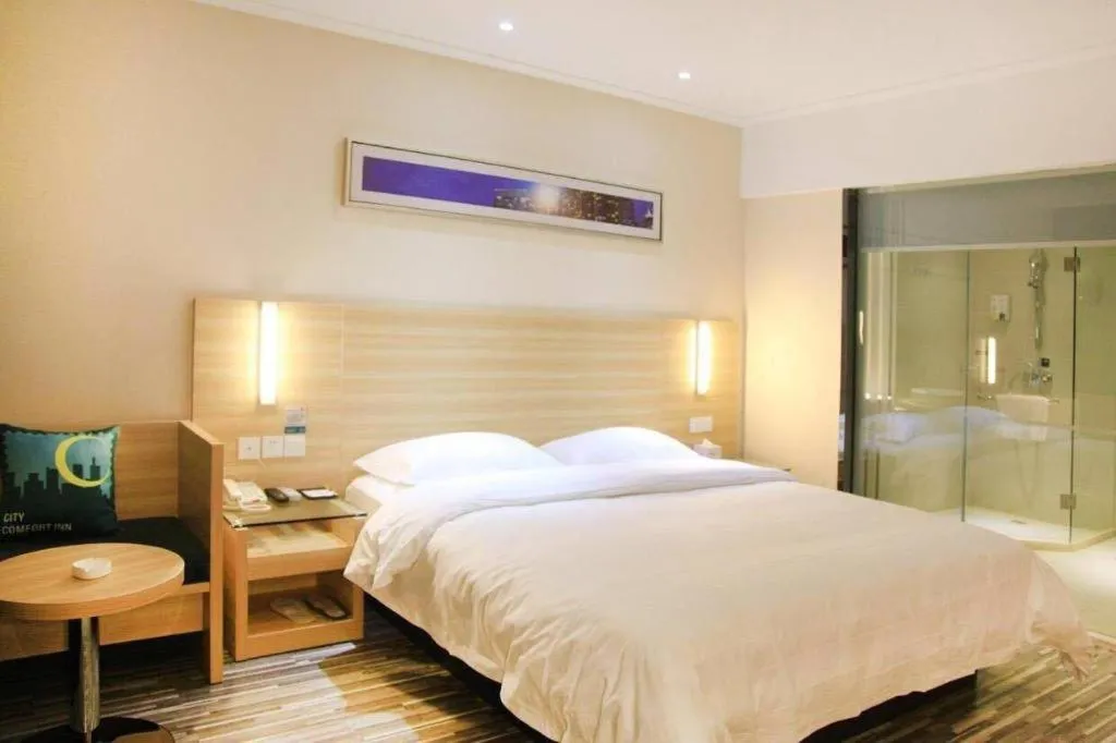 Bed in City Comfort Inn Wuhan Tianhe Airport Julong Avenue Metro Station